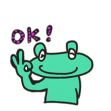Frog KOMAME greets in French sticker #1603110