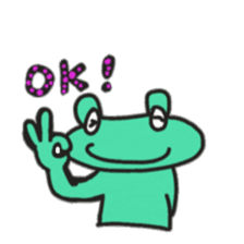 Frog KOMAME greets in French sticker #1603110