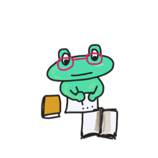 Frog KOMAME greets in French sticker #1603111