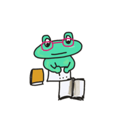 Frog KOMAME greets in French sticker #1603111