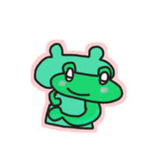 Frog KOMAME greets in French sticker #1603112