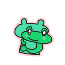 Frog KOMAME greets in French sticker #1603112