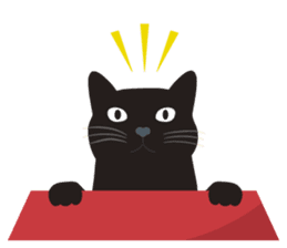 Black cat Lulu sticker #1603594