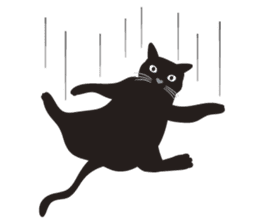 Black cat Lulu sticker #1603598