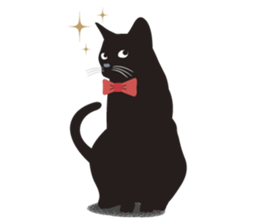 Black cat Lulu sticker #1603599