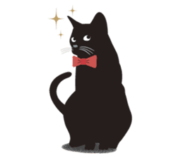 Black cat Lulu sticker #1603599