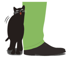 Black cat Lulu sticker #1603601