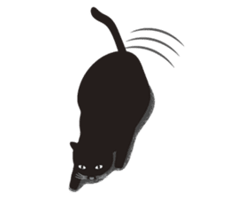 Black cat Lulu sticker #1603603