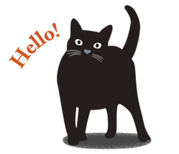 Black cat Lulu sticker #1603604