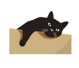 Black cat Lulu sticker #1603605
