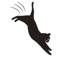 Black cat Lulu sticker #1603606