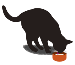 Black cat Lulu sticker #1603609