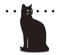 Black cat Lulu sticker #1603611