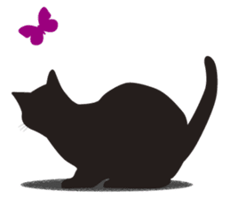 Black cat Lulu sticker #1603613