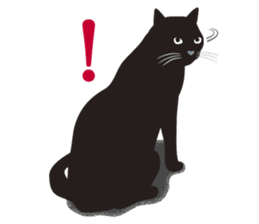 Black cat Lulu sticker #1603614