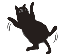 Black cat Lulu sticker #1603615