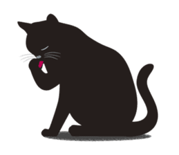 Black cat Lulu sticker #1603617