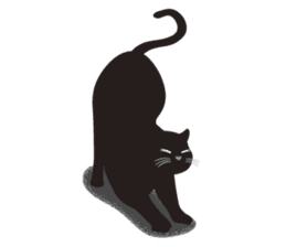 Black cat Lulu sticker #1603618