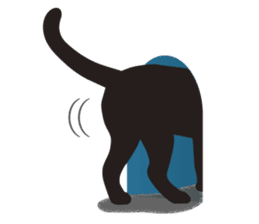 Black cat Lulu sticker #1603619