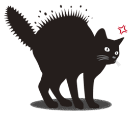 Black cat Lulu sticker #1603621