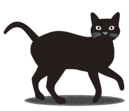 Black cat Lulu sticker #1603623