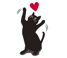 Black cat Lulu sticker #1603630