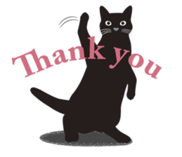 Black cat Lulu sticker #1603631