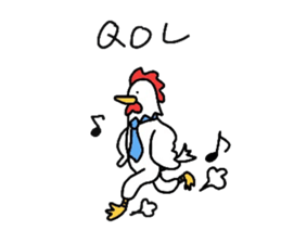 Welfare industry-focused chicken chief. sticker #1603759