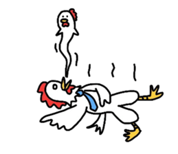 Welfare industry-focused chicken chief. sticker #1603787
