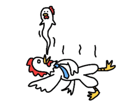 Welfare industry-focused chicken chief. sticker #1603787