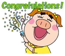 Cheer up !  Miss Tonton (English) sticker #1604050