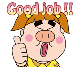 Cheer up !  Miss Tonton (English) sticker #1604065