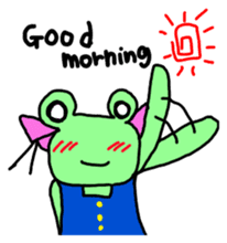 Chi-chan of frog English version sticker #1604433