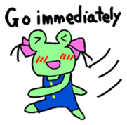 Chi-chan of frog English version sticker #1604434