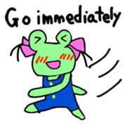 Chi-chan of frog English version sticker #1604434