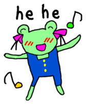 Chi-chan of frog English version sticker #1604435