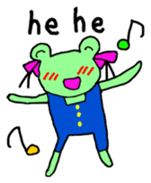 Chi-chan of frog English version sticker #1604435