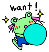 Chi-chan of frog English version sticker #1604436