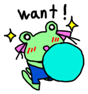 Chi-chan of frog English version sticker #1604436