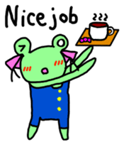 Chi-chan of frog English version sticker #1604438