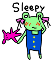 Chi-chan of frog English version sticker #1604440