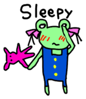 Chi-chan of frog English version sticker #1604440