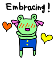 Chi-chan of frog English version sticker #1604442