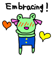 Chi-chan of frog English version sticker #1604442