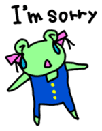 Chi-chan of frog English version sticker #1604445