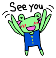 Chi-chan of frog English version sticker #1604451