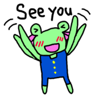 Chi-chan of frog English version sticker #1604451