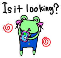 Chi-chan of frog English version sticker #1604454