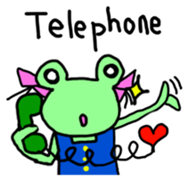 Chi-chan of frog English version sticker #1604455