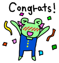 Chi-chan of frog English version sticker #1604457